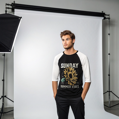 Sunday Summer Vibe Dual Tone Raglan T-Shirt