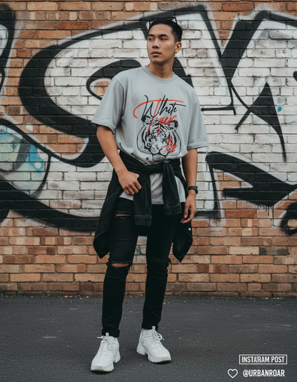 White Tiger Oversized Classic T-Shirt